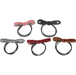 5 ks gumiček do vlasů s barevnými mašlemi