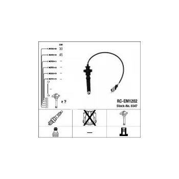Zapalovací kabel Sada kabelů pro zapalování NGK RC-EM1202 - MITSUBISHI