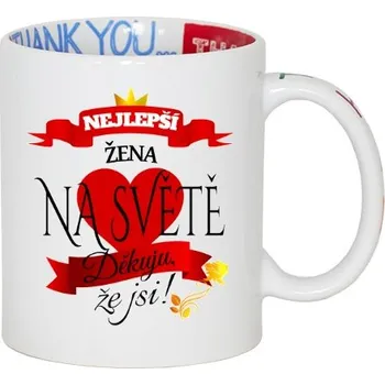 Hrnek malý bílý s potiskem Pro nejlepší ženu na světě