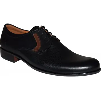 Pánské polobotky Di Janno pánská společenská obuv 319 Barva: černá, Velikost: 45