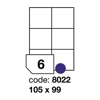 Samolepící etiketa Samolepící etikety Rayfilm Office 105x99 mm 1000 archů R0100.8022F