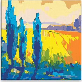 Malování podle čísel - Polní krása - 40x40 cm, bez dřevěného rámu - CZ výroba