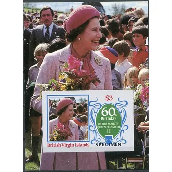 Poštovní známka Virgin Islands (1986) MiNr. 549 ** - Britské Panenské ostrovy - BLOCK 27 - Královna Alžběta II.