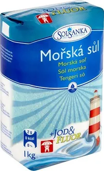 Kuchyňská sůl Solsanka Mořská sůl s jodem a fluorem 1 kg