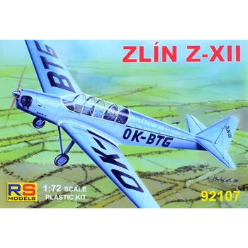 Plastikový model RS models 1/72 Zlín Z-XII (5x camo)