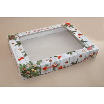 Krabice vánoční 382805 s oknem Tradiční 1,5kg