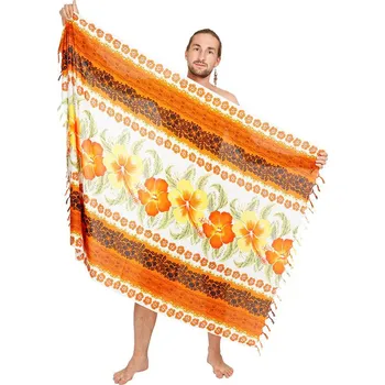 Šátek Sarong / pareo Hibiscus Orange, Sittar