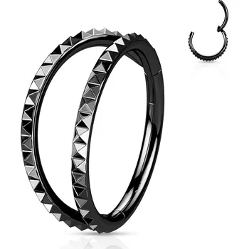 Piercing Šperky4U Černý kruh - helix / cartilage / tragus piercing - NS0051K-1210