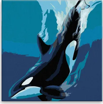 Malování podle čísel - Kosatka - 40x40 cm, bez dřevěného rámu - CZ výroba