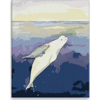 Dětské zboží Malování podle čísel - Proplouvání ke světlu - 40x50 cm, bez dřevěného rámu - CZ výroba