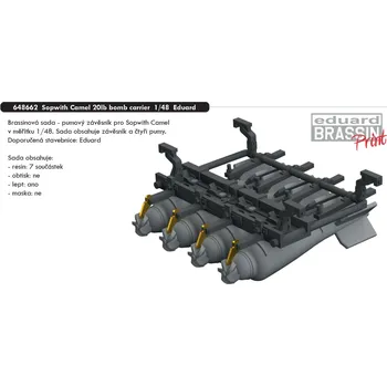 Plastikový model Eduard 1/48 Sopwith Camel 20lb bomb carrier (EDUARD)