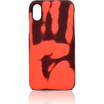 Měnící se termo ochranný kryt pro Apple iPhone X/XS - černo/červený