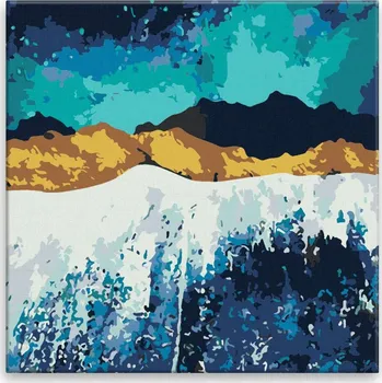 Malování podle čísel - Kouzlo hor - 40x40 cm, bez dřevěného rámu - CZ výroba