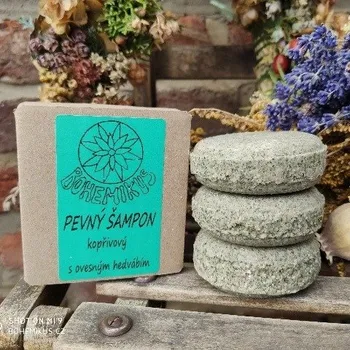 Šampon Pevný šampón s kopřivou a ovesným hedvábím 65g