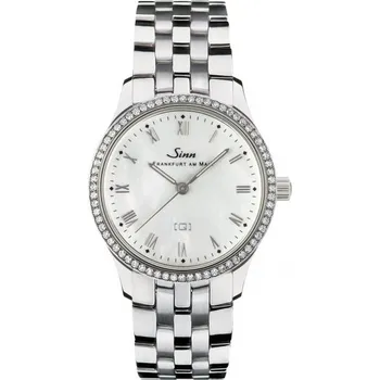 Hodinky Sinn 434 TW 68 WG Perlmutt W kožený řemen