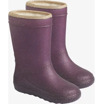 Dívčí holínky EN*FANT EN FANT Zateplené termo holínky s ovčí vlnou Vineyard Wine Glitter Velikost: 23