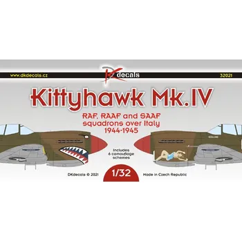 Plastikový model 1/32 Kittyhawk Mk.IV over Italy, 1944-45 (6x camo)