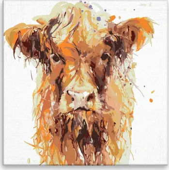 Malování podle čísel - Telátko - 40x40 cm, bez dřevěného rámu - CZ výroba