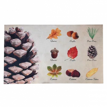 Rohožka Rohožka s motivem listů a plodů, Esschert Design, plastová, délka 75 cm