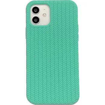Pouzdro na mobilní telefon Silikonový kryt s copánkovým vzorem pro iPhone 11 Pro Max - tyrkysový