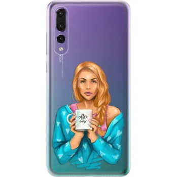 Pouzdro na mobilní telefon Odolné silikonové pouzdro iSaprio - Coffe Now - Redhead - Huawei P20 Pro