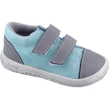 Chlapecké polobotky dětská celoroční barefoot obuv J-B16/M/V mint, jonap, tyrkys - 23