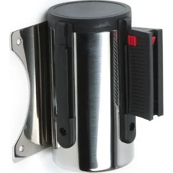 Zahrazovací samonavijecí pás na stěnu, 3 m, stříbrný, černý