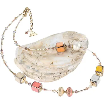 Náhrdelník Lampglas Náhrdelník Summer Romance z perel Lampglas