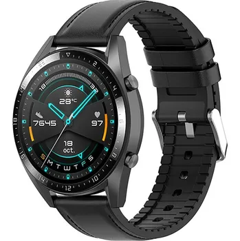 Příslušenství k chytrým hodinkám eses Sportovní kožený řemínek - Černý, 22 mm