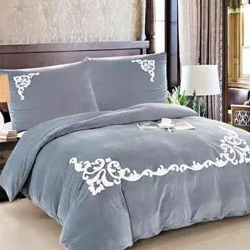 Povlečení Numberoplus Mikroflanelové povlečení královské - Šedé