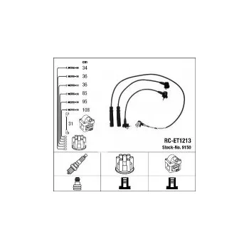 Zapalovací kabel Sada kabelů pro zapalování NGK RC-ET1213 - TOYOTA