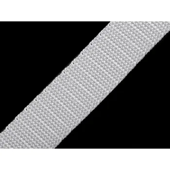 Popruh polypropylénový šíře 20 mm bílý POL, barva Bílá