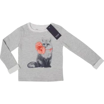 Dívčí mikina Emoi dívčí šedá mikina s liškou Velikost: 116
