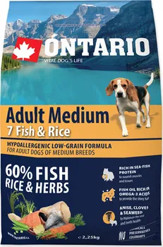 Krmivo pro psa Ontario Adult Medium Fish/Rice