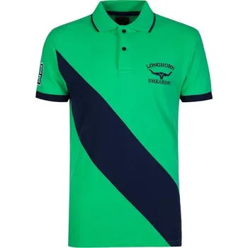 Pracovní zástěra Tričko Angus Polo Longhorn velikost XXL barva zelená s modrým pruhem