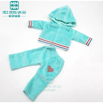 Sportovní soupravy pro American girl a Baby Born 43-45 cm Druhy: Teplákovka se srdíčkem, tyrkysová