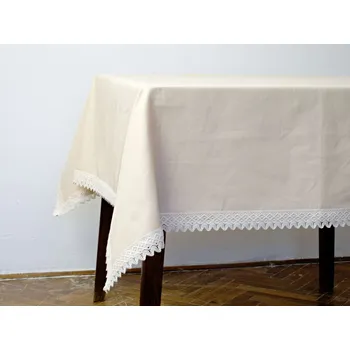 ubrus Snový svět Monika s krajkou - lněný ubrus Rozměr: 150 x 150 cm