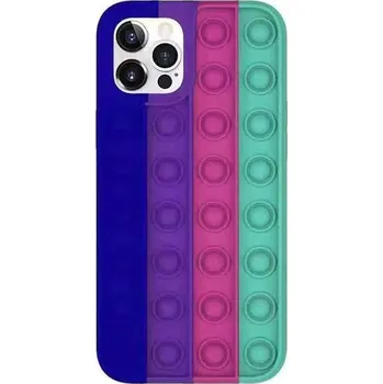Pouzdro na mobilní telefon Kryt Iphone 12 Pro Max Flexible Push Bubble Case blue, purple, pink, green