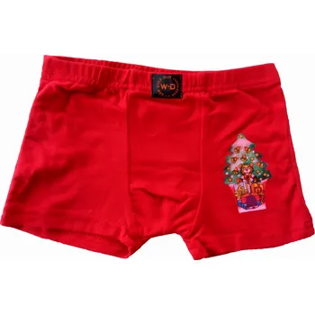 Chlapecké spodní prádlo W.D Boxerky vánoční stromeček červené, vel. 116