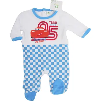 Cars - bílo-modrý overal na spaní MCQeen Velikost: 67