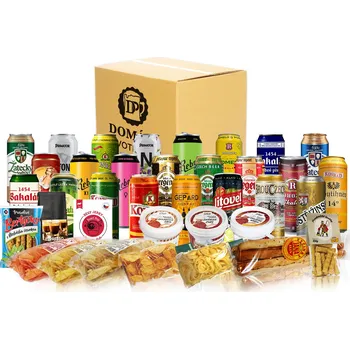 Pivo Domácí pivotéka Dárková sada piv v plechu MAXI 0°-14° 24 x 0,5 l 13 pochutin (set)