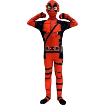 Karnevalový kostým Marvel a DC Marvel Superhero dětské kostýmy superhrdinové Motiv: Deadpool, Velikost: 130 (121 - 130 cm)