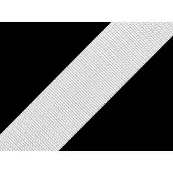 Popruh polypropylénový šíře 30 mm bílý POL, barva Bílá