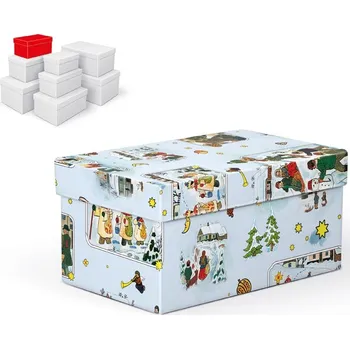 MFP krabice dárková vánoční B-V005-BL 18x11x9cm 5370763