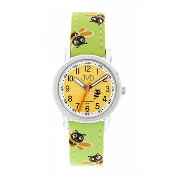 Hodinky JVD Dětské dívčí zelenkavé náramkové hodinky s včelkami JVD J7206.2 (JVD Dětské dívčí zelenkavé náramkové hodinky s včelkami JVD J7206.2)