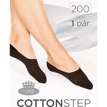 Dámské ponožky Ťapky COTTON STEP 200 DEN bianco II 35-38 (23-25)