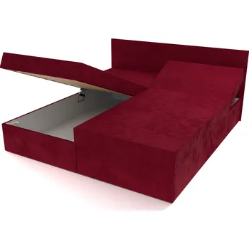 Postel Dvoupostel polohovací vínová 200 × 180 cm