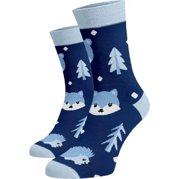 Dámské ponožky Veselé ponožky Zvířecí Modrá Bavlna 35-38