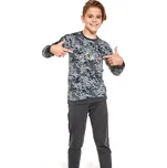 Chlapecké pyžamo dlouhé Cornette 463-454/118 Air Force 98/104 Šedá