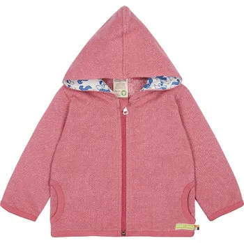 Dívčí mikina Dětská mikina s kapucí Růžová melír loud + proud Velikost: 74/80
